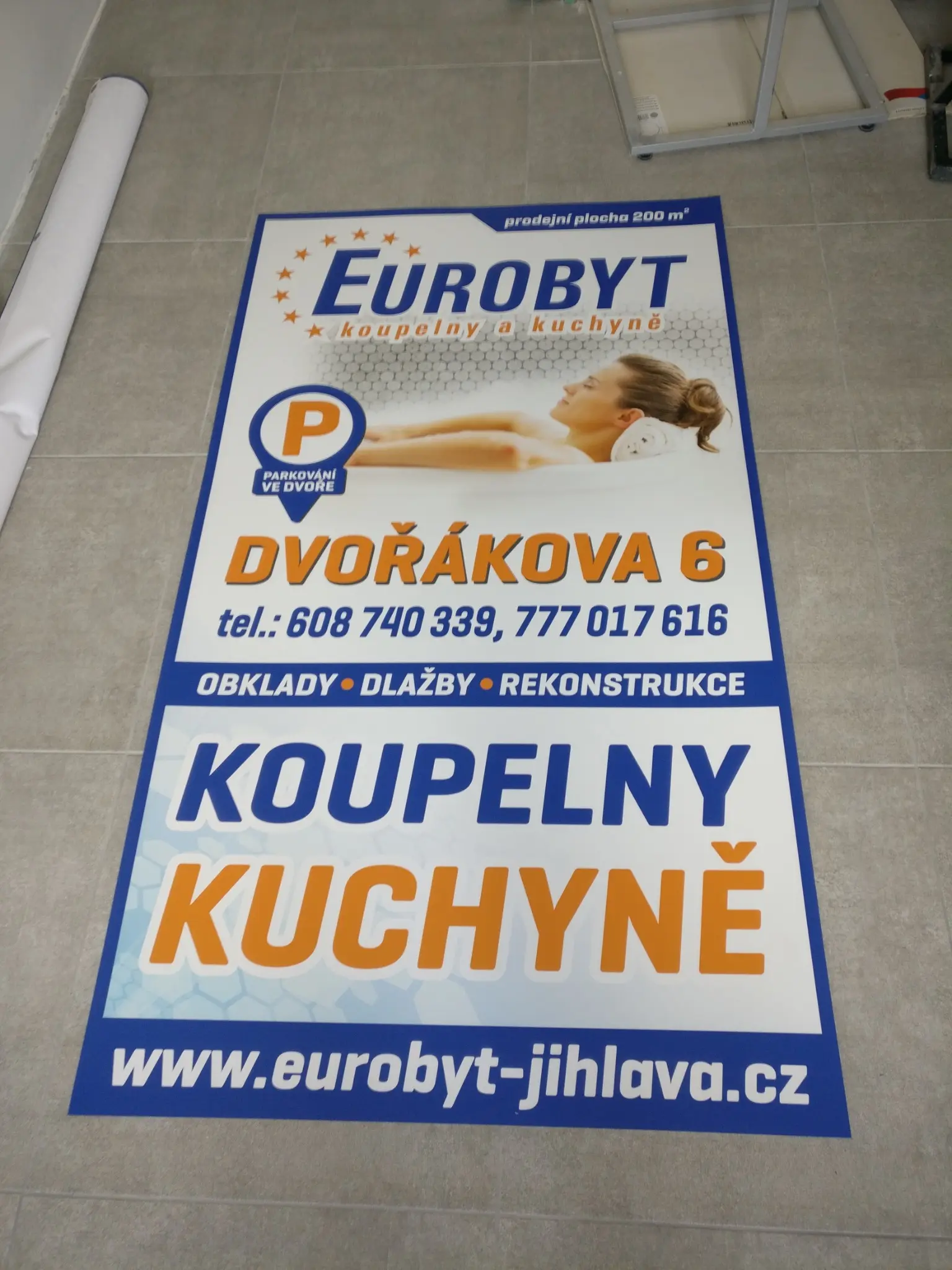 Tištěný reklamní panel Eurobyt koupelny a kuchyně