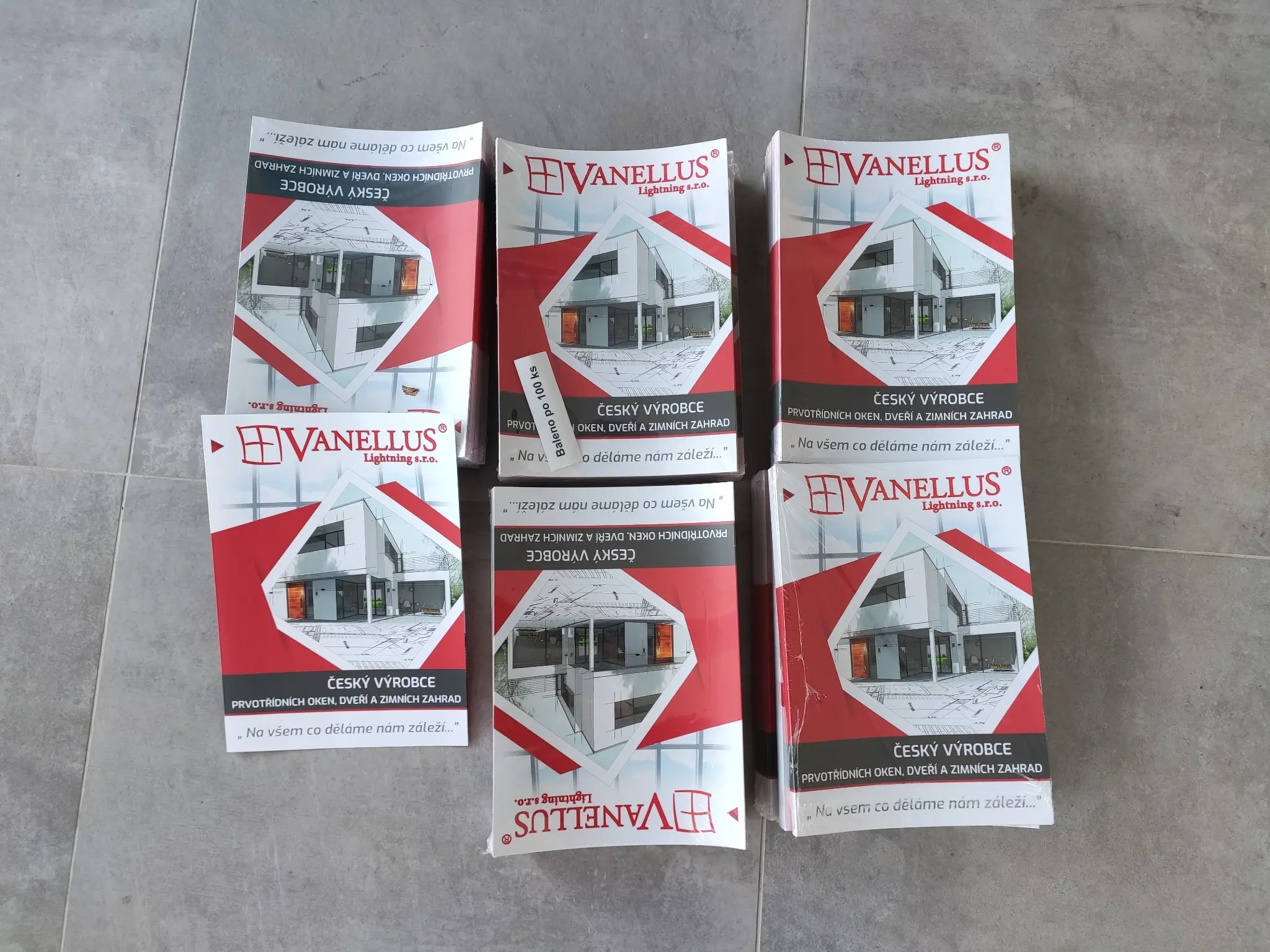 Tištěné propagační letáky společnosti Vanellus