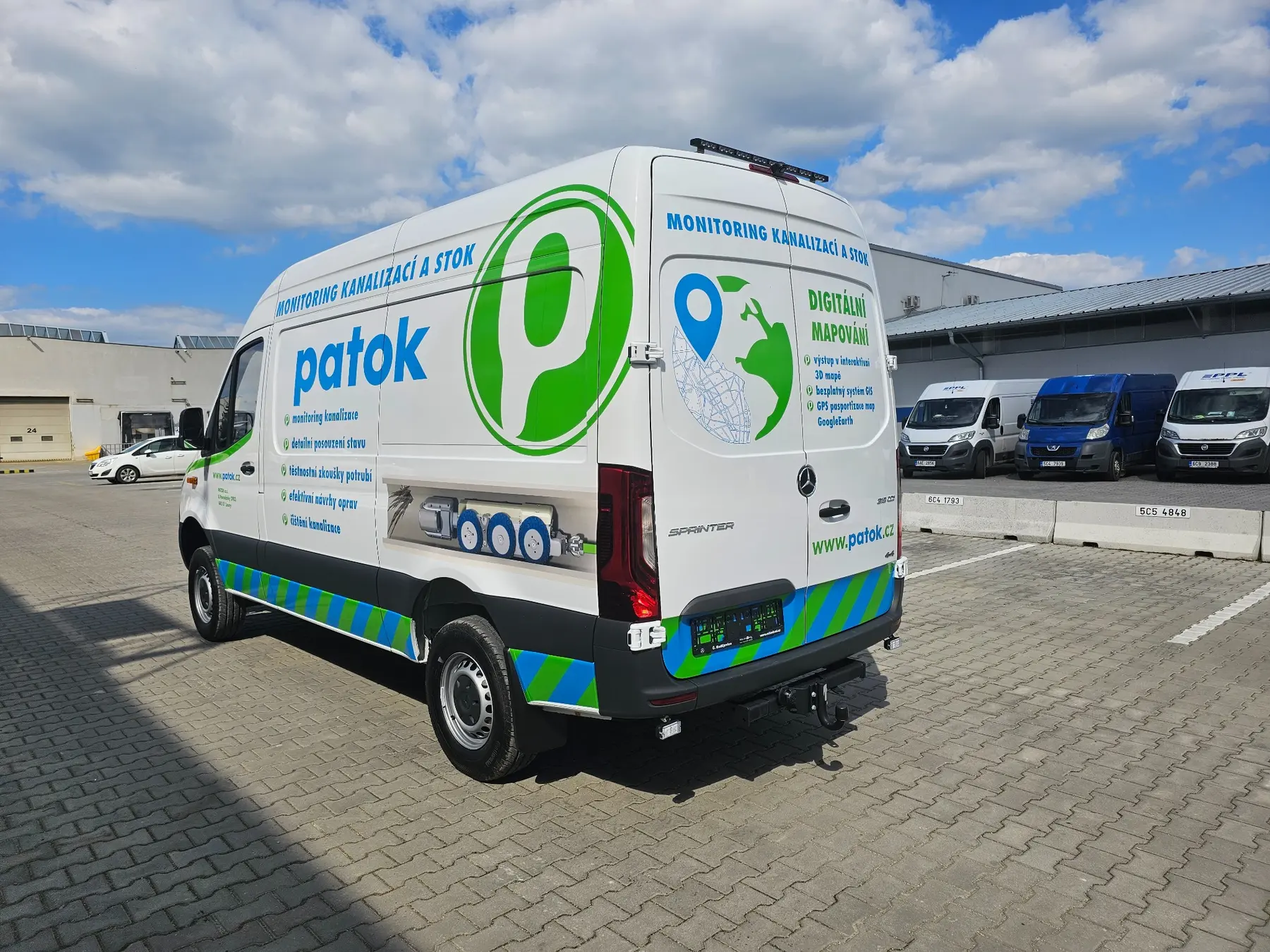 Polep dodávky Patok pro monitoring kanalizací a stok
